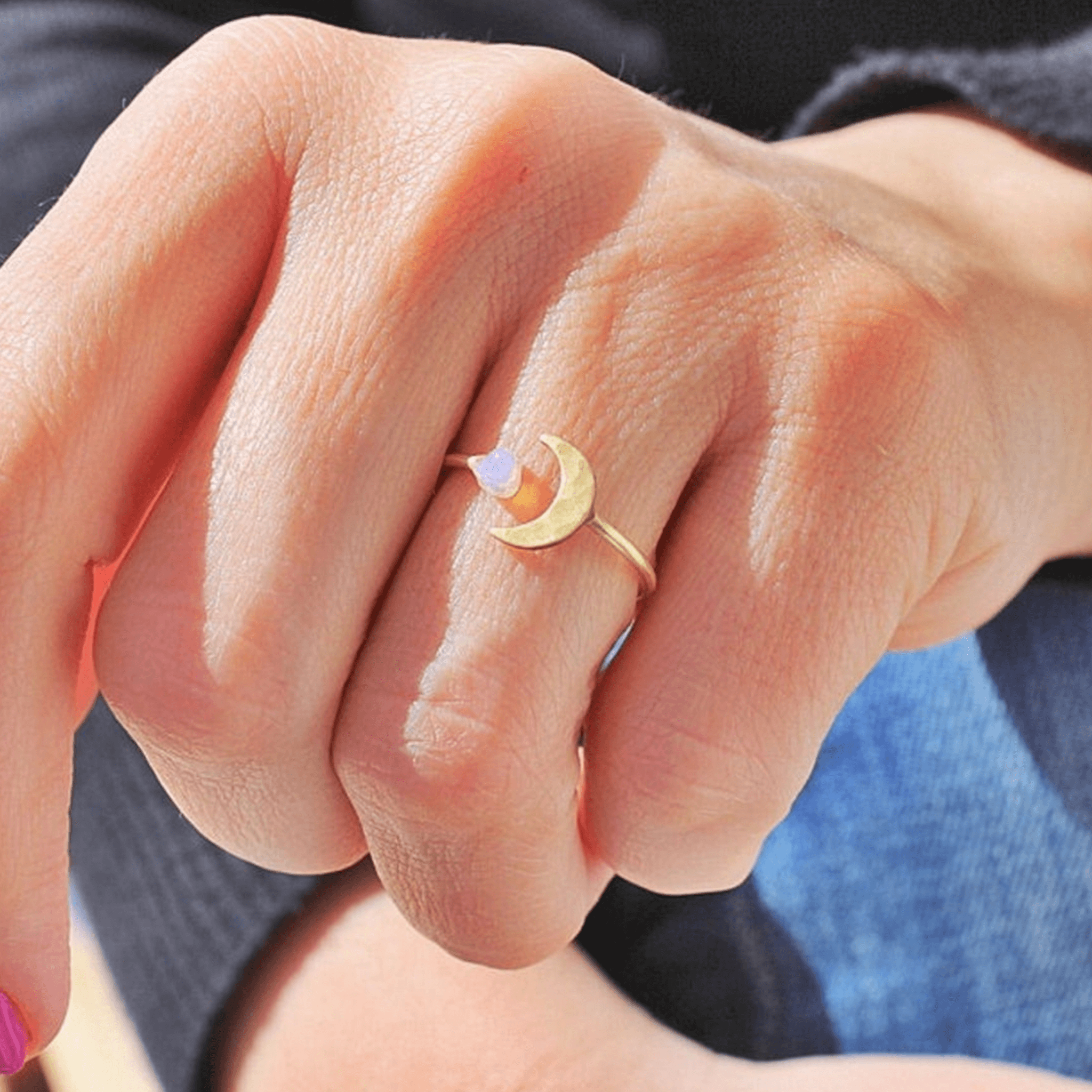 Moon Opal Ring - TinyBox Jewelry