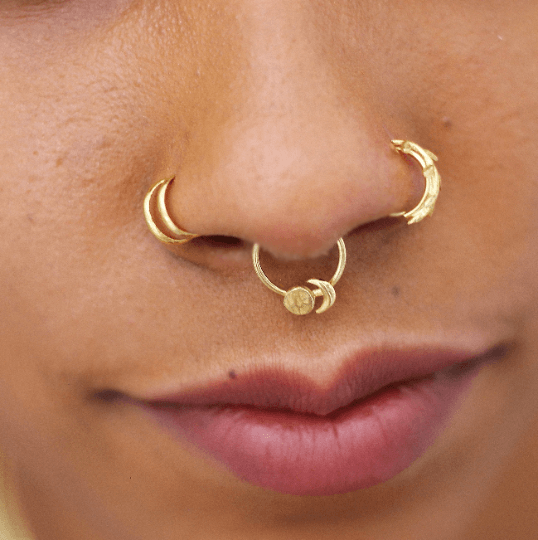 Moon Septum Nose Ring - TinyBox Jewelry