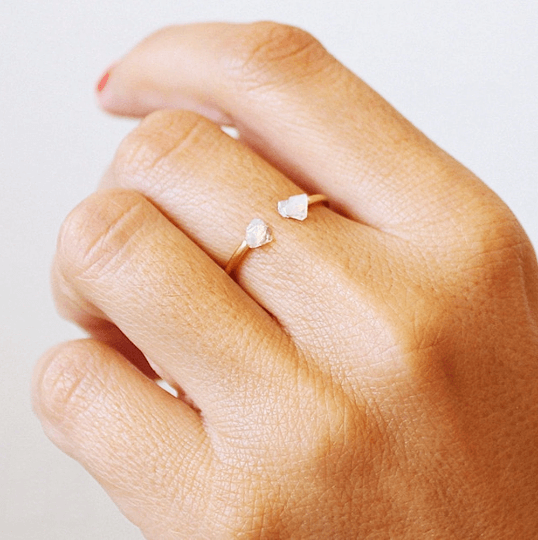 Raw Opal Ring - TinyBox Jewelry