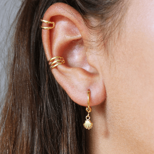 Seashell Hoop Earring - TinyBox Jewelry
