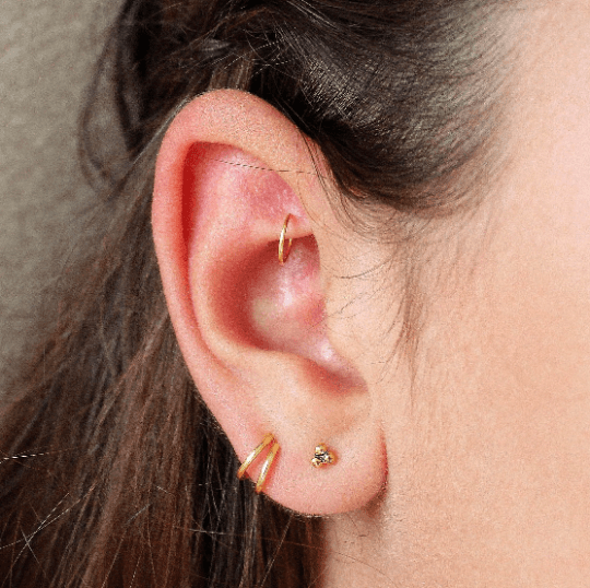 Single Hoop Rook Earring - TinyBox Jewelry