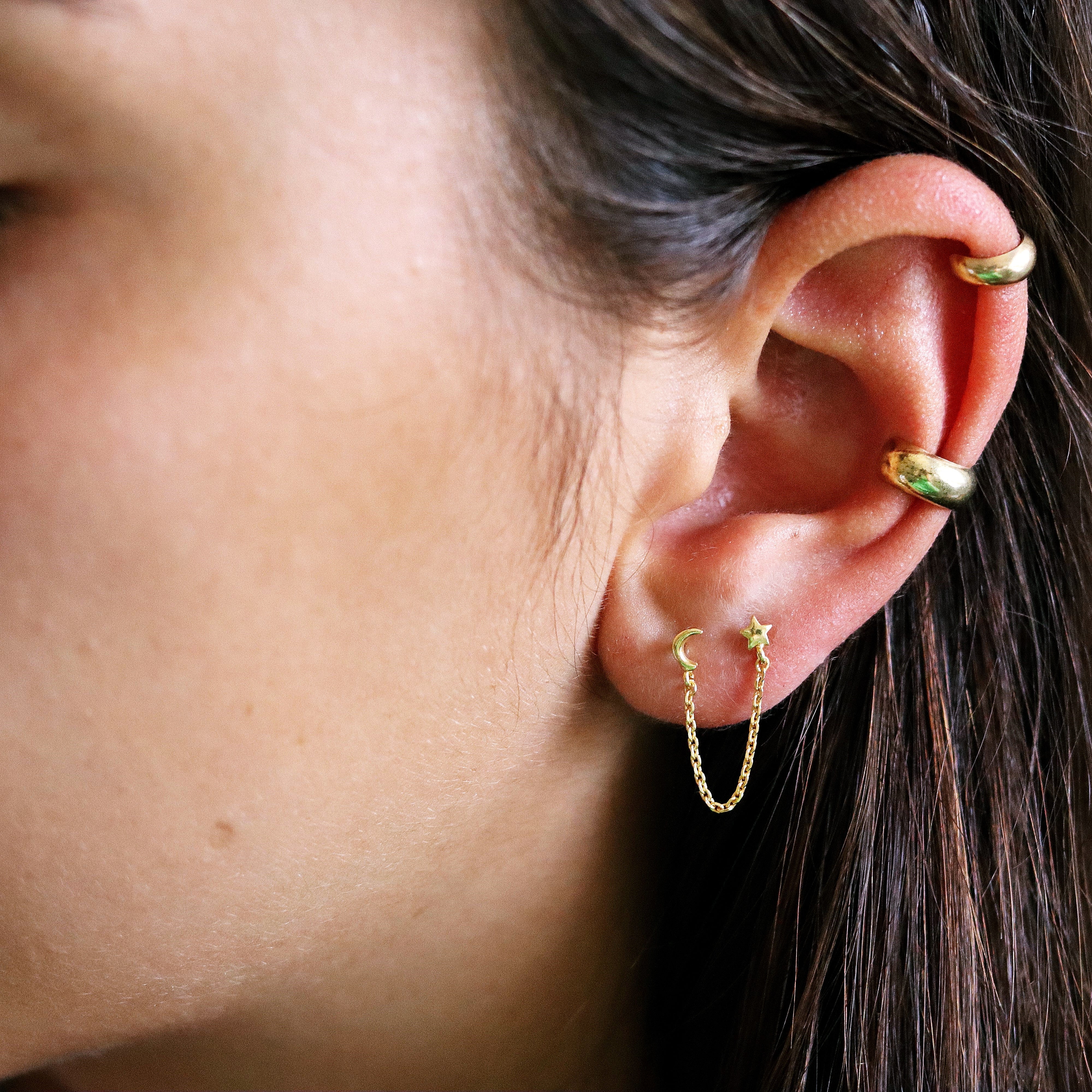 Thick Ear Cuff Gold - TinyBox Jewelry