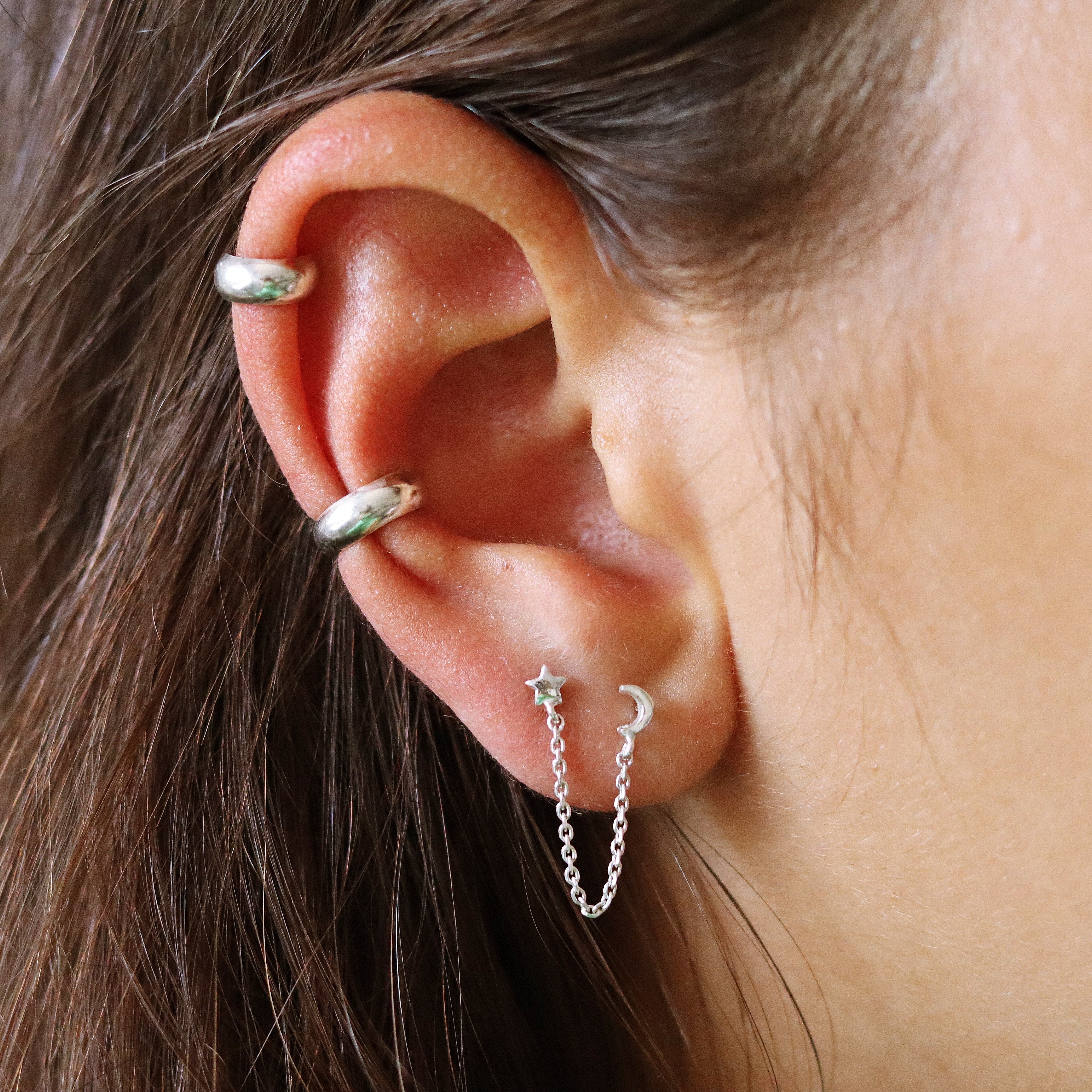 Thick Ear Cuff Silver - TinyBox Jewelry