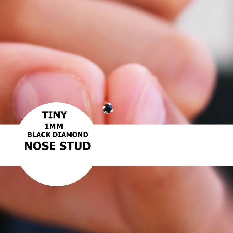 Tiny 1mm Nose Stud - TinyBox Jewelry
