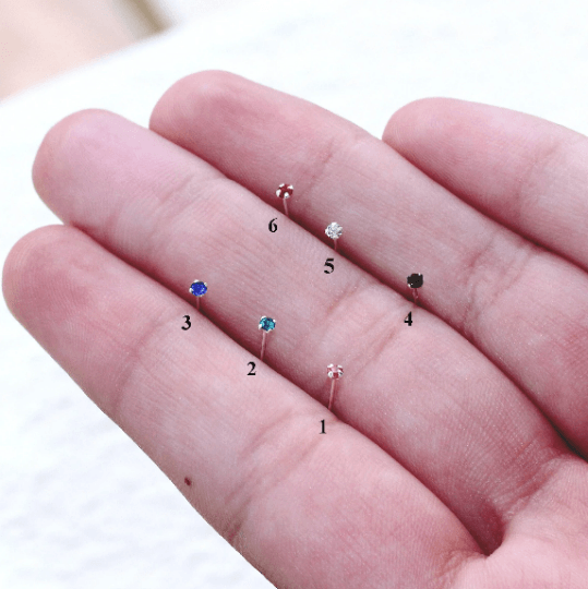 Tiny 1mm Nose Stud - TinyBox Jewelry